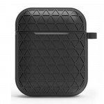 Wholesale Net Mesh Design Hybrid Protective Case Cover for Apple Airpods 2 / 1 (Black)